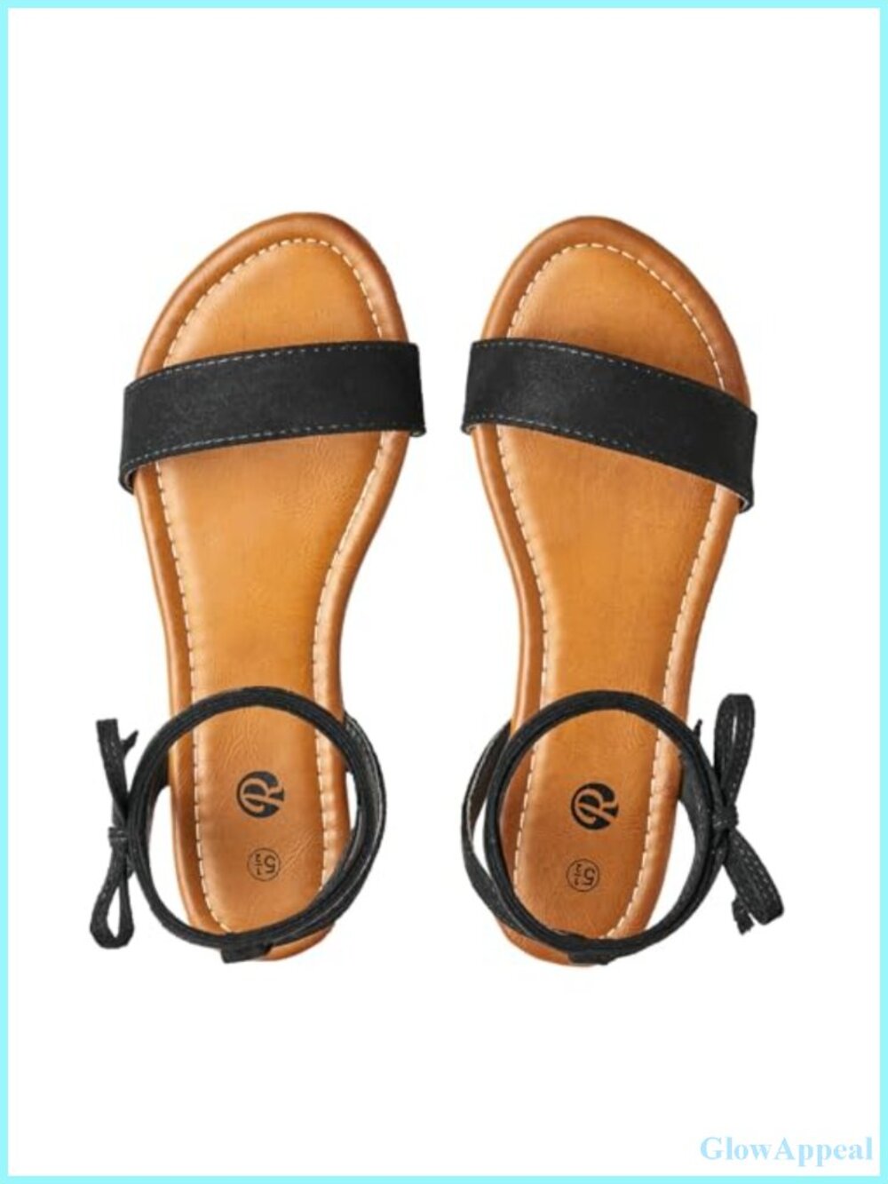 Women's Flat Sandals Open Toe Tie Up Ankle Wrap Strappy Lace Up Casual
